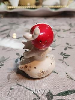 Vintage Napco Girl with Star & Boy with Tree Salt And Pepper 1959 Japan Christmas
