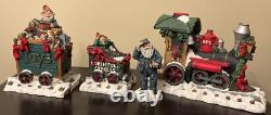Vintage North Pole Express engine coal toy car Santa June McKenna Box great 4pc