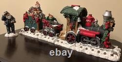 Vintage North Pole Express engine coal toy car Santa June McKenna Box great 4pc