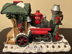 Vintage North Pole Express engine coal toy car Santa June McKenna Box great 4pc
