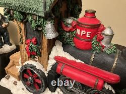 Vintage North Pole Express engine coal toy car Santa June McKenna Box great 4pc