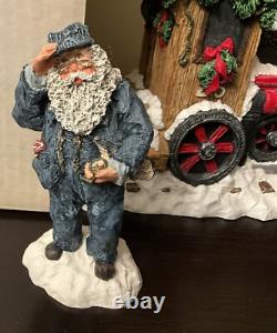 Vintage North Pole Express engine coal toy car Santa June McKenna Box great 4pc