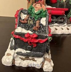 Vintage North Pole Express engine coal toy car Santa June McKenna Box great 4pc