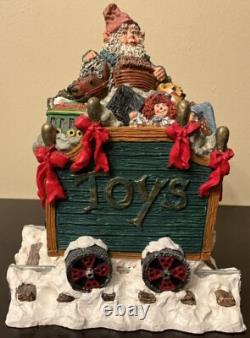 Vintage North Pole Express engine coal toy car Santa June McKenna Box great 4pc