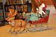 Vintage North Pole Santa Sleigh With Reindeer! Christmas In America Collection