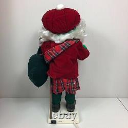 Vintage Porcelite Telco Scottish Santa Animated Motionette Christmas Figure 80s
