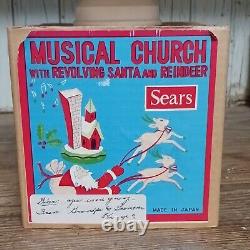 Vintage Rare 1950s Christmas Spinning Santa Musical Decoration Sears in Box