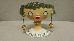 Vintage Rare 1959 HOLT HOWARD Christmas Lady Head Vase