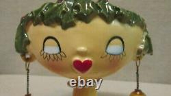 Vintage Rare 1959 HOLT HOWARD Christmas Lady Head Vase