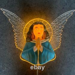 Vintage Raylite Paramount Lighted Musical Angel Wall Hang Silent Night WORKING Vintage Raylite Paramount Lighted Musical Angel Wall Hang Silent Night WORKING