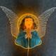 Vintage Raylite Paramount Lighted Musical Angel Wall Hang Silent Night Working