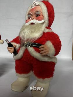 Vintage Rushton Co. Coca Cola Santa Claus Christmas Plush Toy Doll Decorantique