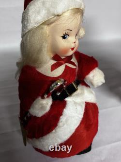 Vintage Rushton Co. Coca Cola Santa Claus Christmas Plush Toy Doll Decorantique