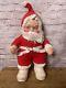 Vintage Rushton Co. Santa Claus Plush Doll Rubber Face White Boots White Belt