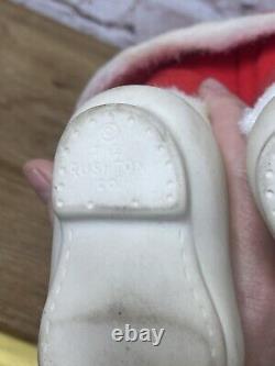 Vintage Rushton Co. Santa Claus Plush Doll Rubber Face White Boots White Belt