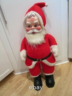 Vintage Rushton Company Santa Claus Rubber Face Stands 40Tall 1950's-60's