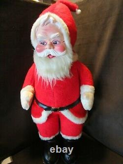 Vintage Rushton Company Santa Claus Rubber Face Stands 40Tall 1950's-60's