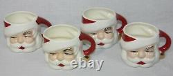 Vintage Santa Claus Eggnog / Punch Bowl, 8 Mugs, Ladle 1955 Christmas