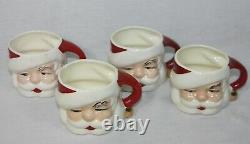 Vintage Santa Claus Eggnog / Punch Bowl, 8 Mugs, Ladle 1955 Christmas