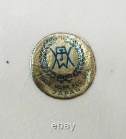 Vintage Santa Claus Head Wall Pocket Japan Ceramic With Foil Label Candy Cane