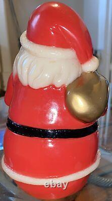 Vintage Santa Hard Solid Plastic 7 Roly Poly St Nick Figurine Lot (9 Santa's)