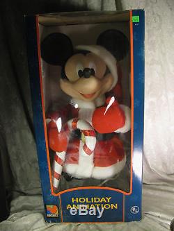 Vintage Santa Mickey Mouse motion animated holiday doll NRFB