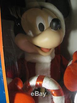 Vintage Santa Mickey Mouse motion animated holiday doll NRFB