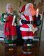 Vintage Santa & Mrs Claus Animated Figure Lighted Motion Withcandles 24