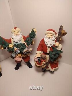 Vintage Santas Clause Artistic Hand Crafted Lot (5 Statues) from Christmas Tree