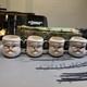 Vintage Set Of Lipper & Mann Noel Winking Santa Christmas Mugs Made In Japan