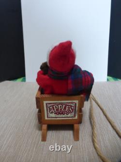 Vintage Simpich Christmas Caroler Apple Sled Baby 1998