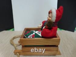 Vintage Simpich Christmas Caroler Apple Sled Baby 1998