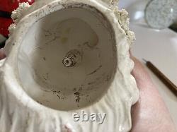 Vintage Spaghetti Trim Santa Claus Planter / Centerpiece Shenandoah Prod. Japan