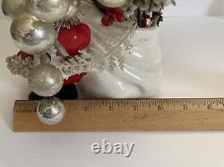 Vintage Spaghetti Trim Santa Claus Planter / Centerpiece Shenandoah Prod. Japan