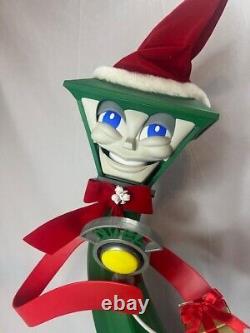 Vintage Telco Frank E Post Singing Animated Christmas Lamp Post Tested Works