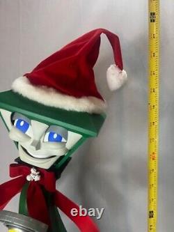 Vintage Telco Frank E Post Singing Animated Christmas Lamp Post Tested Works