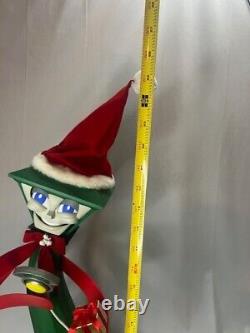 Vintage Telco Frank E Post Singing Animated Christmas Lamp Post Tested Works