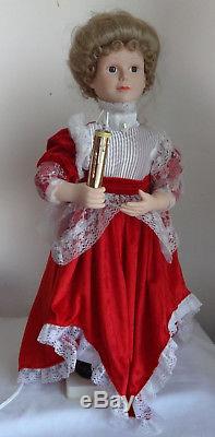 Vintage Telco Motion-Ette Lighted Animated Christmas Victorian Lady See VIDEO