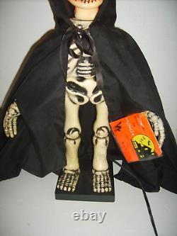 Vintage Telco Motionettes Grim Reaper Skeleton Animated Halloween Figure & Box