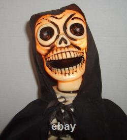 Vintage Telco Motionettes Grim Reaper Skeleton Animated Halloween Figure & Box