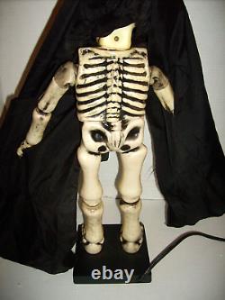 Vintage Telco Motionettes Grim Reaper Skeleton Animated Halloween Figure & Box