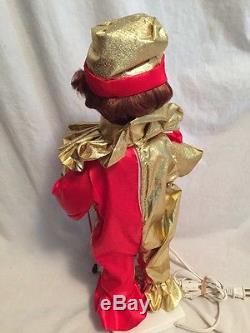 Vintage Telco Motionettes of Christmas Jester Clown Boy Marionette Rare, Nice