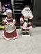 Vintage Telco The Original Motion-ettes Of Christmas Santa, Mrs. Claus Euc