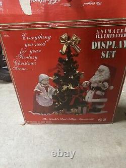 Vintage Telco The Original Motion-ettes of Christmas Santa, Mrs. Claus EUC