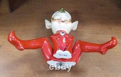 Vintage Thames Ceramic Pixie Elf 6x8 Figurine 1950's Christmas Japan Rare