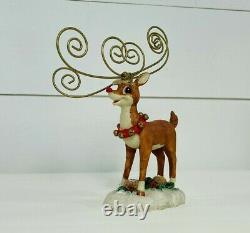 Vintage The Rudolph Company Christmas Figurine Red Nose Resin