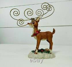 Vintage The Rudolph Company Christmas Figurine Red Nose Resin