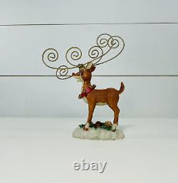 Vintage The Rudolph Company Christmas Figurine Red Nose Resin