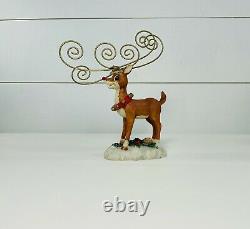 Vintage The Rudolph Company Christmas Figurine Red Nose Resin