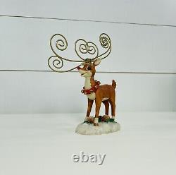 Vintage The Rudolph Company Christmas Figurine Red Nose Resin